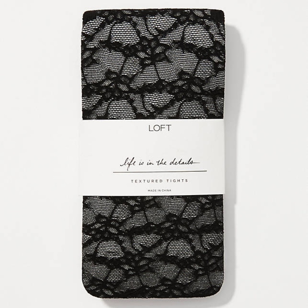 New with Tags LOFT Women's Floral‎ Sheer Tights
